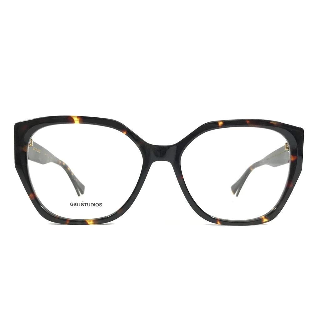 Gigi Studios Eyeglasses Frames ANDY GS1002/090 Dark Tortoise Cat Eye 56-17-140